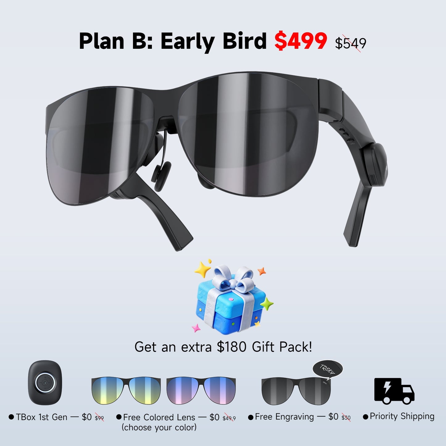 TQSKY T2 Dual-Mode AR Glasses